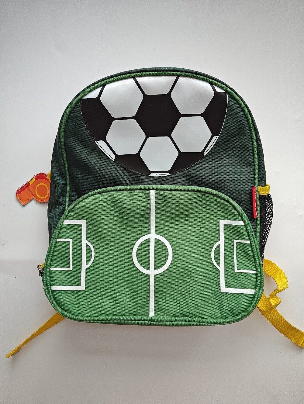 Skip Hop Green Soccer Field Kids Backpack with Yellow Straps